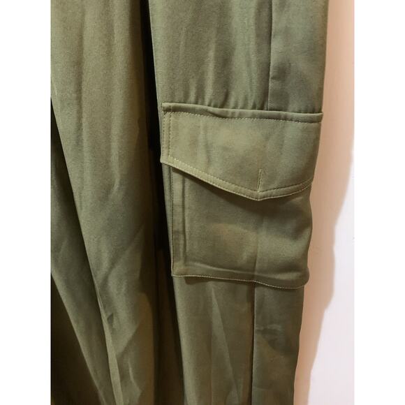 Hayden Los Angeles Wide Leg 1XL Hunter Green Casual Pocket Dress up Pants NWT - Picture 4 of 14